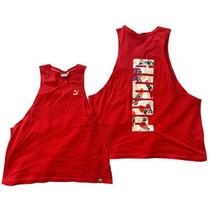 Puma Graphic Logo Tank Red New w Tags Large